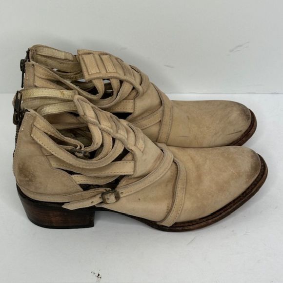 Freebird‎ Light Tan Stair Booties Boots - Picture 1 of 5